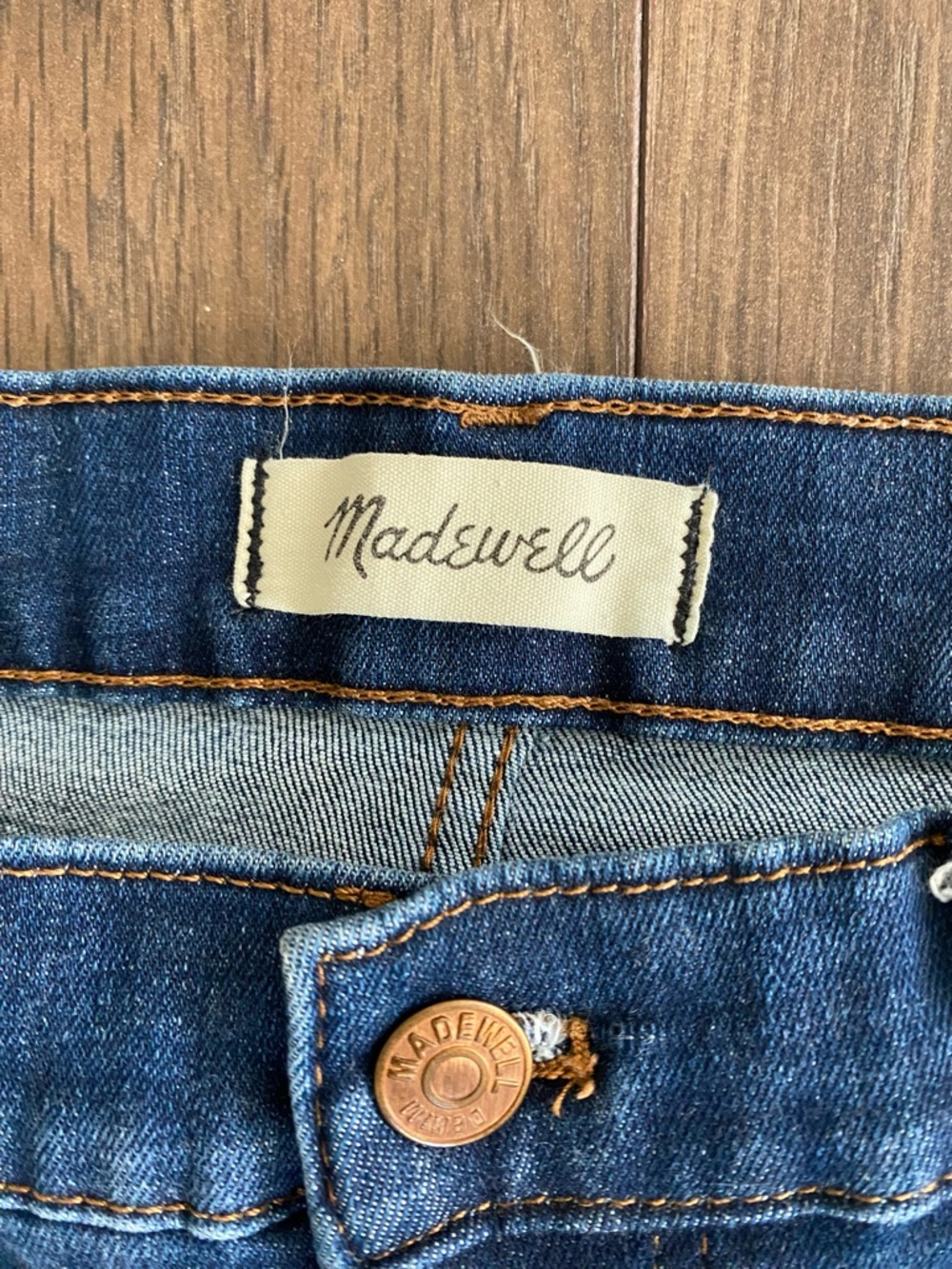 Madewell Deep Blue Flare Jeans - Picture 2 of 7